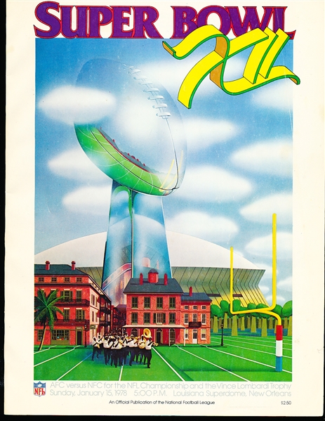 January 15, 1978 Super Bowl XII NFL Program- Dallas Cowboys vs. Denver Broncos