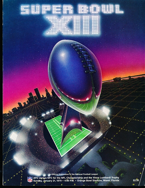 January 21, 1979 Super Bowl XIII NFL Program- Pittsburgh Steelers vs. Dallas Cowboys