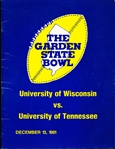 December 13, 1981 NCAA College Ftbl. Garden State Bowl Participant’s Guide Book