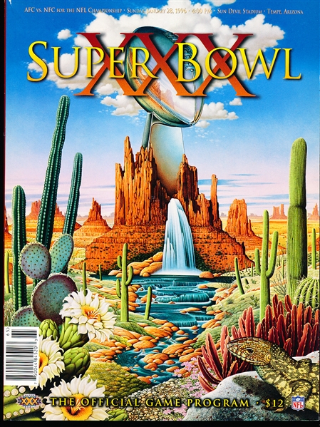 January 28, 1996 Super Bowl XXX NFL Program- Dallas Cowboys vs. Pittsburgh Steelers