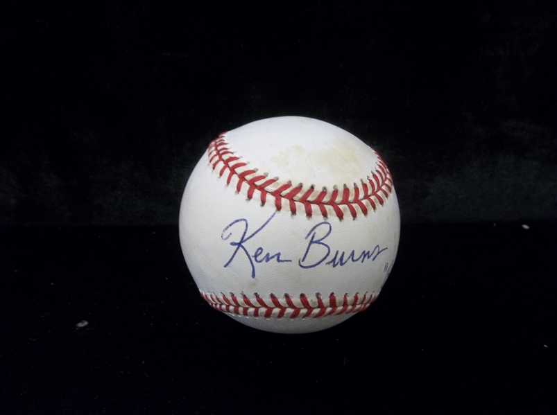Autographed Ken Burns (Film Director) Official NL MLB Bsbl.- Beckett Authenticated