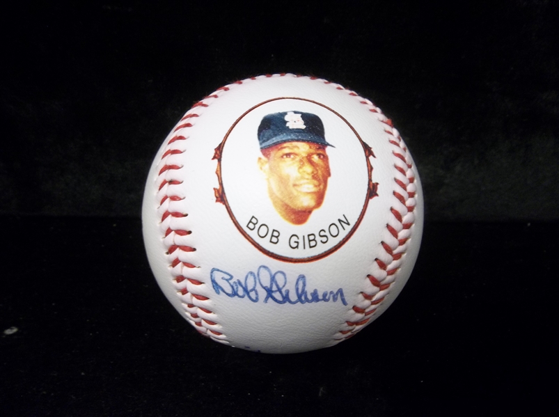 Autographed Cooperstown Collection Fotoball- Bob Gibson- Beckett Authenticated