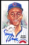Autographed 1981 Perez-Steele BB HOF Postcard #158 Ernie Banks