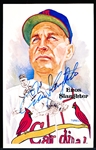 Autographed 1985 Perez-Steele BB HOF Postcard #191 Enos Slaughter