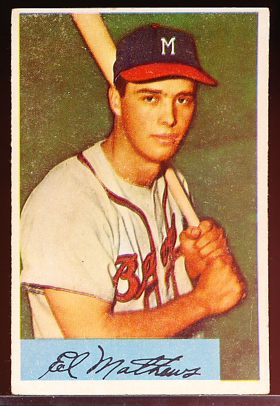 1954 Bowman Bb- #64 Eddie Mathews, Braves