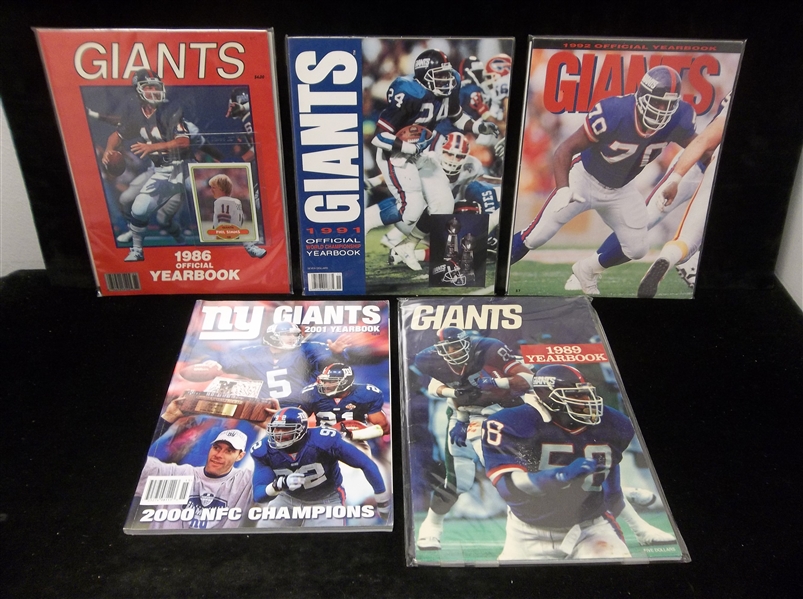 Lot Detail - New York Giants Football Yearbooks- 5 Diff