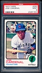 1973 Topps Baseball- # 393 Jose Cardenal, Cubs- PSA Mint 9