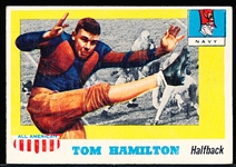 1955 Topps-All American Fb- #9 Tom Hamilton, Navy