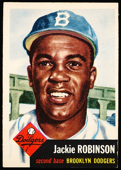 1953 Topps Baseball- #1 Jackie Robinson, Dodgers