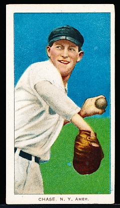 1909-11 T206 Bb- Chase, N.Y. Amer- Throwing Dark Cap Version- Piedmont 350 back (small stain).