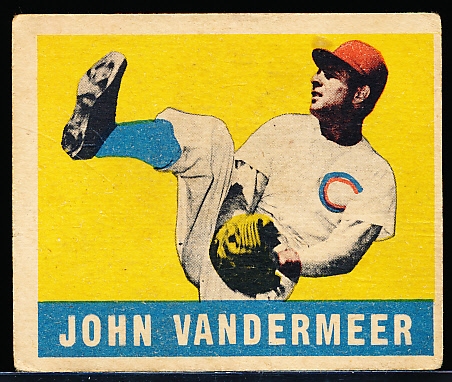 1948/49 Leaf Baseball- #53 Johnny VanderMeer, Reds