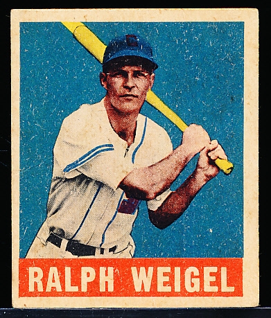 1948/49 Leaf Baseball- #86 Weigel, White Sox