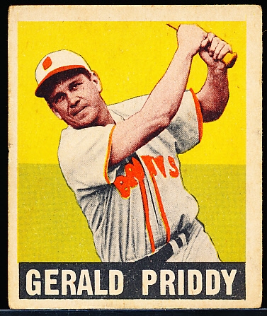 1948/49 Leaf Baseball- #111 Gerald Priddy, Browns
