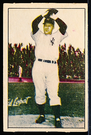 1952 Berk Ross Bb- Eddie Lopat, Yankees