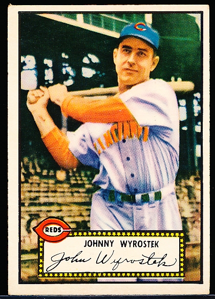 1952 Topps Baseball- #13 Wyrostek, Reds- Red Back