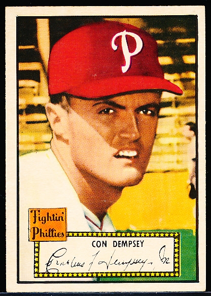 1952 Topps Baseball- #44 Dempsey, Phillies- Red Back