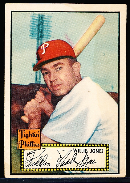 1952 Topps Baseball- #47 Willie Jones, Phillies- Black Back