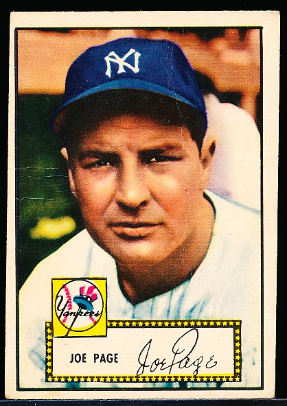 1952 Topps Baseball- #48 Joe Page, Yankees- Correct Back- Red Back