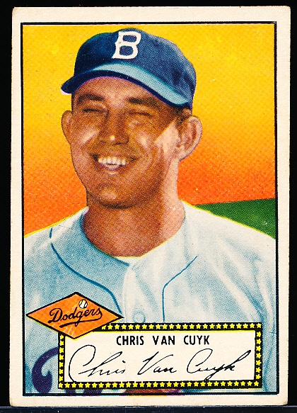 1952 Topps Baseball- #53 Van Cuyk, Dodgers- Black Back