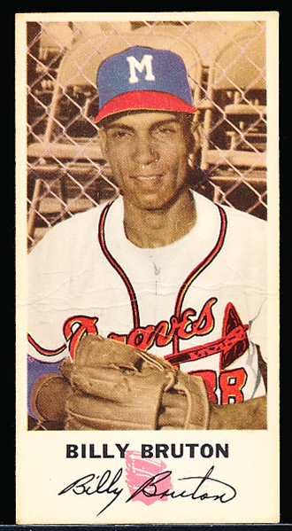 1954 Johnston Cookies Baseball- #38 Billy Bruton, Braves