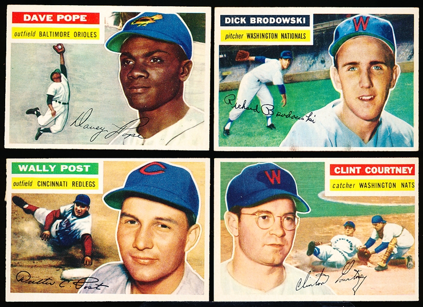 1956 Topps Baseball- 4 Diff- Gray Backs