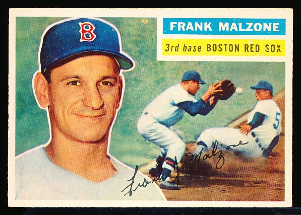 1956 Topps Baseball- #304 Frank Malzone, Red Sox