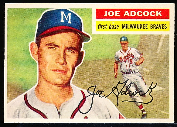 1956 Topps Baseball- #320 Adcock, Braves