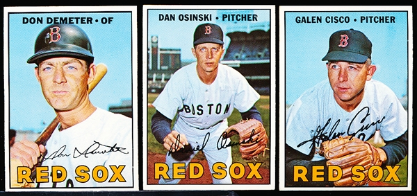 1967 Topps Bb- 3 Diff Hi# Red Sox