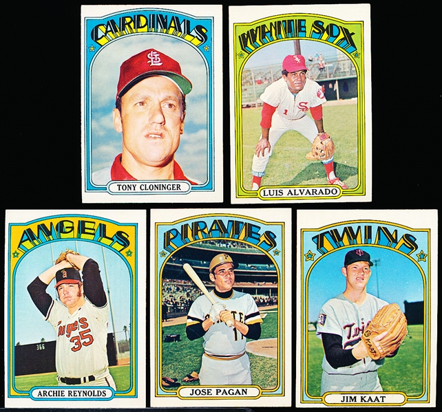 1972 Topps Bsbl.- 5 Diff. High #’s