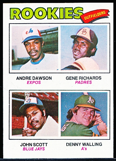 1977 Topps Bsbl. #473 Rookie Outfielders (Andre Dawson RC)