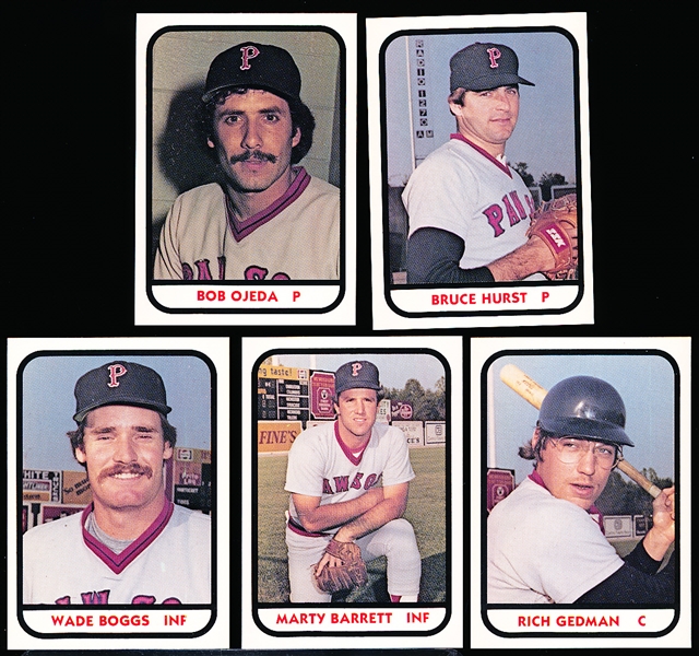 1981 TCMA MiLB- 1 Complete Pawtucket Red Sox Set of 24 with Wade Boggs XRC!