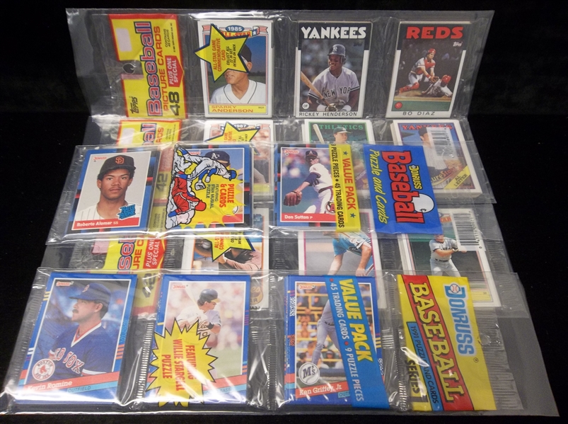 Clean-Up Lot of 5 Diff. Bsbl. Rack Packs w/Stars on Top