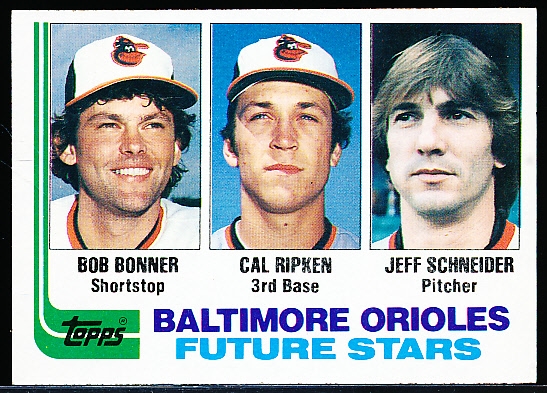 1982 Topps Bb- #21 Cal Ripken Jr. RC, Orioles- NrMt+60/40 l/r.