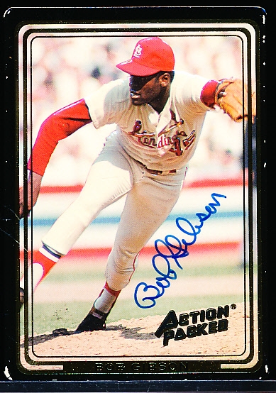 1992 Action Packed ASG Prototype- Bob Gibson, Cardinals- Autographed! 