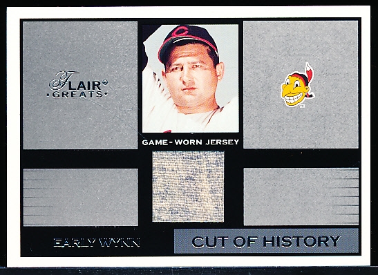 2003 Flair Greats Bb- “Cut of History”- Early Wynn, Indians