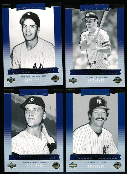 2003 Sweet Spot Classic Bb- 10 Diff. “Yankee Heritage” Subset Cards