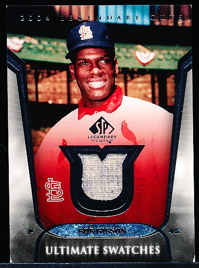 2004 SP Legendary Cuts Bb- “Ultimate Swatches”- #US-BG Bob Gibson, Cardinals