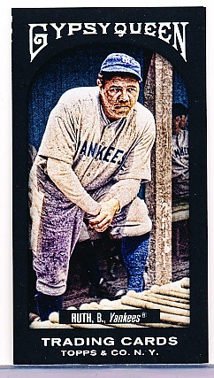 2011 Topps Gypsy Queen Bb- “Mini Black”- #65 Babe Ruth (In Dugout), Yankees