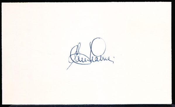 Clem Labine Autographed 3 x 5” Card