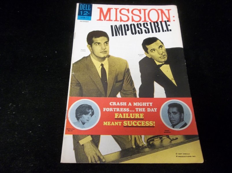 Dec. 1967 Dell “Mission: Impossible” Comic Book- Peter Lupus, Steven Hill Cover