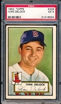 1952 Topps Baseball- #329 Ivan DeLock, Red Sox- PSA Ex 5- High Number! 