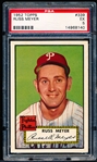 1952 Topps Baseball- #330 Russ Meyer, Phillies- PSA Ex 5- Hi#