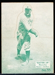 1934-36 Batter Up Bb- #35 Rogers Hornsby, Browns- Greenish Tone
