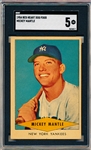 1954 Red Heart Bb- Mickey Mantle, Yankees- SGC 5 (Ex)