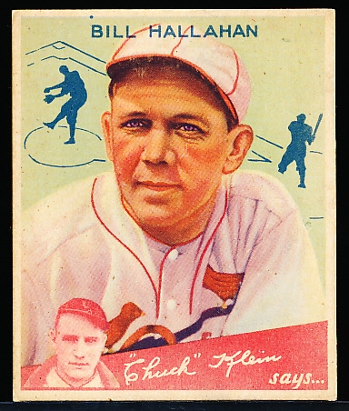 1934 Goudey Bb- #82 Hallahan, Cardinals- Hi#