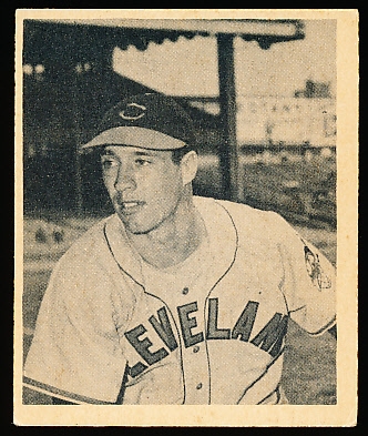 1948 Bowman Baseball- #5 Bob Feller, Cleveland- Hall of Famer