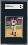 1950 Bowman Bb- #22 Jackie Robinson, Dodgers- SGC Good 2