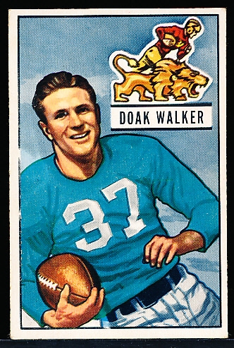 1951 Bowman Fb- #25 Doak Walker, Lions