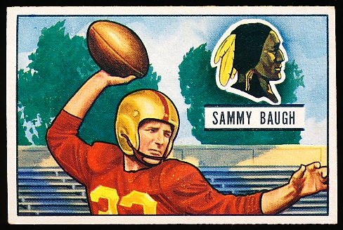 1951 Bowman Fb- #34 Sammy Baugh, Redskins