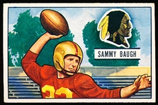1951 Bowman Fb- #34 Sammy Baugh, Redskins